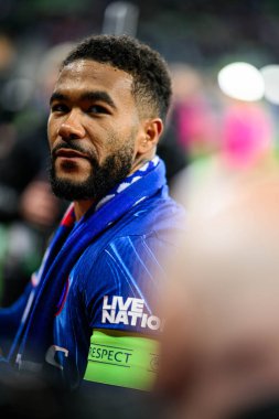 WROCLAW, POLAND - 28 Mayıs 2025: Reece James - Wroclaw Stadyumu 'nda UEFA Avrupa Konferans Ligi Real Betis Chelsea FC' ye karşı.