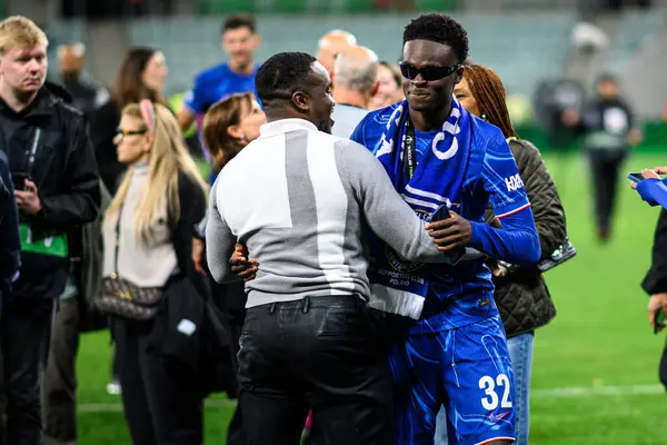 WROCLAW, POLAND - 28 Mayıs 2025: Tyrique George - Wroclaw Stadyumu 'nda UEFA Avrupa Konferans Ligi Real Betis Chelsea FC' ye karşı.