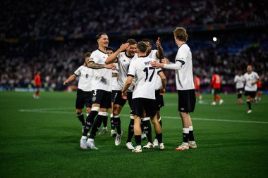 MUNİH, GERMANY - 1 HAZİRAN, 2021: Florian Wirtz, Gol, Gemany milli takımı - UEFA Milletler Ligi 2025 Almanya - Allianz Arena 'da Portekiz' e karşı. 