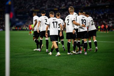 MUNİH, GERMANY - 1 HAZİRAN, 2021: Florian Wirtz, Gol, Gemany milli takımı - UEFA Milletler Ligi 2025 Almanya - Allianz Arena 'da Portekiz' e karşı. 