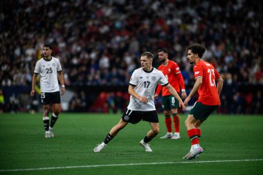 MUNİH, GERMANY - 4 Haziran 2025: Florian Wirtz - UEFA Uluslar Ligi 2025 Almanya - Allianz Arena 'da Portekiz. 