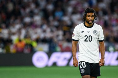 MUNİH, GERMANY - 4 Haziran 2025: Serge Gnabry - UEFA Uluslar Ligi 2025 Almanya - Allianz Arena 'da Portekiz' e karşı. 