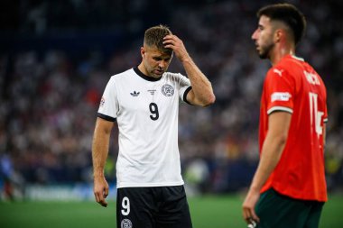 MUNİH, GERMANY - 4 Haziran 2025: Niclas Fullkrug - UEFA Uluslar Ligi 2025 Almanya - Allianz Arena 'da Portekiz' e karşı. 