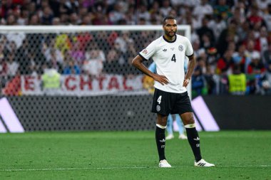 MUNICH, GERMANY - 4 Haziran 2025: Jonathan Tah - UEFA Milletler Ligi 2025 Almanya - Allianz Arena 'da Portekiz' e karşı. 