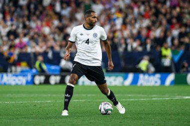 MUNICH, GERMANY - 4 Haziran 2025: Jonathan Tah - UEFA Milletler Ligi 2025 Almanya - Allianz Arena 'da Portekiz' e karşı. 