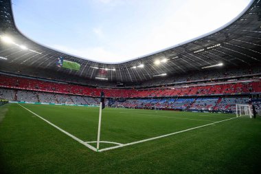 MUNICH, GERMANY - 4 Haziran 2025: Stadyum - UEFA Milletler Ligi 2025 Almanya - Allianz Arena 'da Portekiz' e karşı. 
