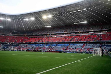 MUNICH, GERMANY - 4 Haziran 2025: Stadyum - UEFA Milletler Ligi 2025 Almanya - Allianz Arena 'da Portekiz' e karşı. 