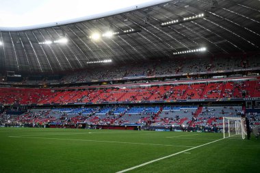 MUNICH, GERMANY - 4 Haziran 2025: Stadyum - UEFA Milletler Ligi 2025 Almanya - Allianz Arena 'da Portekiz' e karşı. 