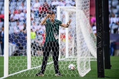MUNİH, GERMANY - 4 Haziran 2025: Tomaz Klancnik - UEFA Uluslar Ligi 2025 Almanya - Allianz Arena 'da Portekiz' e karşı. 