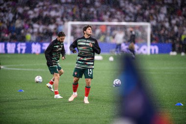 MUNİH, GERMANY - 4 Haziran 2025: Renato Veiga - UEFA Uluslar Ligi 2025 Almanya - Allianz Arena 'da Portekiz' e karşı. 