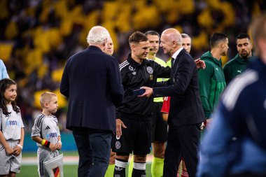 MUNICH, GERMANY - 4 Haziran 2025: Joshua Kimmich - UEFA Uluslar Ligi 2025 Almanya - Allianz Arena 'da Portekiz' e karşı. 