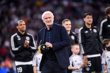 MUNİH, GERMANY - 4 Haziran 2025: Rudi Voller - UEFA Milletler Ligi 2025 Almanya - Allianz Arena 'da Portekiz' e karşı. 