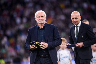 MUNİH, GERMANY - 4 Haziran 2025: Rudi Voller - UEFA Milletler Ligi 2025 Almanya - Allianz Arena 'da Portekiz' e karşı. 