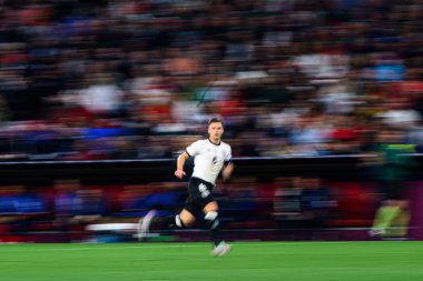 MUNICH, GERMANY - 4 Haziran 2025: Joshua Kimmich - UEFA Uluslar Ligi 2025 Almanya - Allianz Arena 'da Portekiz' e karşı. 