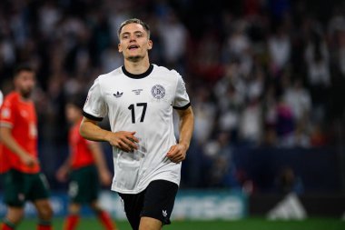 MUNİH, GERMANY - 4 Haziran 2025: Florian Wirtz, gol - UEFA Uluslar Ligi 2025 Almanya - Allianz Arena 'da Portekiz' e karşı. 