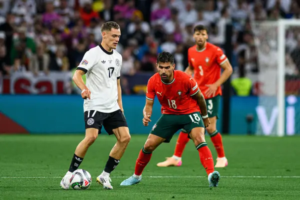 MUNİH, GERMANY - 4 Haziran 2025: Florian Wirtz - UEFA Uluslar Ligi 2025 Almanya - Allianz Arena 'da Portekiz. 
