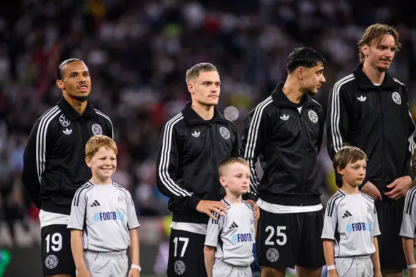 MUNİH, GERMANY - 4 Haziran 2025: Leroy Sane, Deniz Undav, Aleksandar Pavloviç, Nick Woltemade - UEFA Milletler Ligi 2025 Almanya - Allianz Arena 'da Portekiz' e karşı. 
