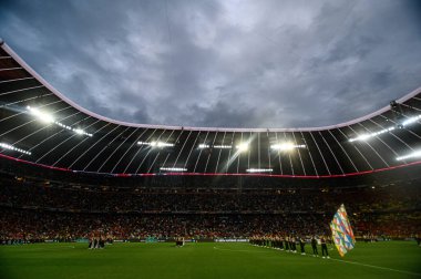 MUNICH, GERMANY - 8 HAZİRAN 2025 UEFA Uluslar Ligi 2025 Portekiz 'e karşı Allianz Arena' da oynanan final maçı.
