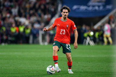 MUNICH, GERMANY - 8 Haziran 2025: Vitinha - UEFA Uluslar Ligi 2025, Allianz Arena 'da İspanya' ya karşı. 