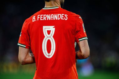 MUNICH, GERMANY - 8 Haziran 2025: Bruno Fernandes - UEFA Milletler Ligi 2025, Allianz Arena 'da İspanya' ya karşı. 