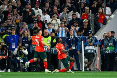 MUNICH, GERMANY - 8 Haziran 2025: Nuno Mendes - UEFA Uluslar Ligi 2025, Allianz Arena 'da İspanya' ya karşı. 