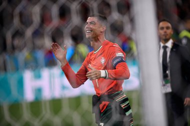 MUNICH, GERMANY - 8 Haziran 2025: Cristiano Ronaldo - UEFA Uluslar Ligi 2025, Allianz Arena 'da İspanya' ya karşı. 