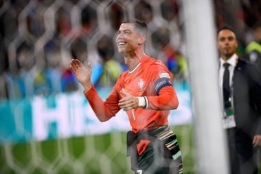 MUNICH, GERMANY - 8 Haziran 2025: Cristiano Ronaldo - UEFA Uluslar Ligi 2025, Allianz Arena 'da İspanya' ya karşı. 