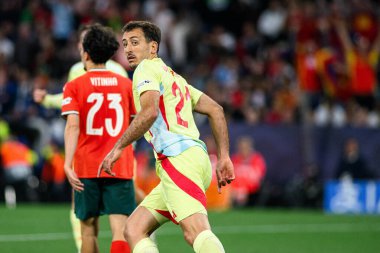 MUNİH, GERMANY - 8 Haziran 2025: Mikel Oyarzabal - UEFA Uluslar Ligi 2025-İspanya maçında Allianz Arena. 