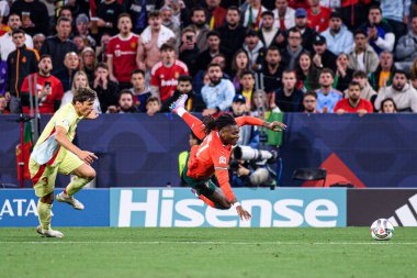 MUNICH, GERMANY - 8 Haziran 2025: Rafael Leao - UEFA Uluslar Ligi 2025, Allianz Arena 'da İspanya' ya karşı. 