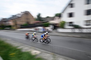 Kolonya, Almanya - 9 Haziran 2025 Köln klasiği. Almanya Şampiyonası ve Avrupa Kupası 2025 Bisiklet Yarışması