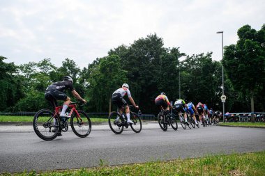 Kolonya, Almanya - 9 Haziran 2025 Köln klasiği. Almanya Şampiyonası ve Avrupa Kupası 2025 Bisiklet Yarışması