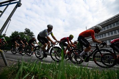 Kolonya, Almanya - 9 Haziran 2025 Köln klasiği. Almanya Şampiyonası ve Avrupa Kupası 2025 Bisiklet Yarışması