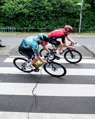 Kolonya, Almanya - 9 Haziran 2025 Köln klasiği. Almanya Şampiyonası ve Avrupa Kupası 2025 Bisiklet Yarışması