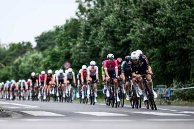 Kolonya, Almanya - 9 Haziran 2025 Köln klasiği. Almanya Şampiyonası ve Avrupa Kupası 2025 Bisiklet Yarışması