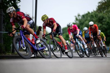 Kolonya, Almanya - 9 Haziran 2025 Köln klasiği. Almanya Şampiyonası ve Avrupa Kupası 2025 Bisiklet Yarışması