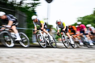 Kolonya, Almanya - 9 Haziran 2025 Köln klasiği. Almanya Şampiyonası ve Avrupa Kupası 2025 Bisiklet Yarışması