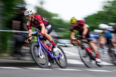 Kolonya, Almanya - 9 Haziran 2025 Köln klasiği. Almanya Şampiyonası ve Avrupa Kupası 2025 Bisiklet Yarışması