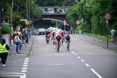 Kolonya, Almanya - 9 Haziran 2025 Köln klasiği. Almanya Şampiyonası ve Avrupa Kupası 2025 Bisiklet Yarışması