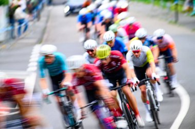 Kolonya, Almanya - 9 Haziran 2025 Köln klasiği. Almanya Şampiyonası ve Avrupa Kupası 2025 Bisiklet Yarışması