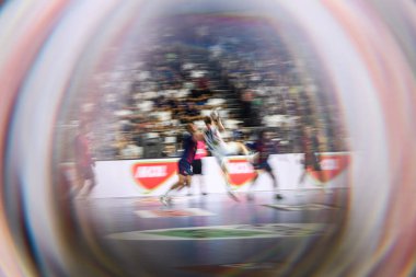 COLOGNE, GERMANY - 14 HAZİRAN 2025: - Kamyon İzcisi 24 EHF FINAL4 Barca-SC Magdeburg maçı Lanxess Arena 'da.