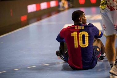 COLOGNE, GERMANY - 14 Haziran 2025: Dika Mem - Kamyon İzcisi 24 EHF FINAL4 Barca-SC Magdeburg maçı Lanxess Arena 'da.
