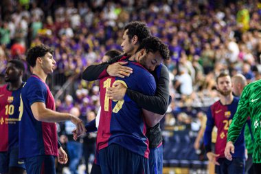 COLOGNE, GERMANY - 14 HAZİRAN 2025: Umutsuzluk - Kamyon İzcisi 24 EHF FINAL4 Barca-SC Magdeburg maçı Lanxess Arena 'da.