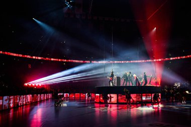 COLOGNE, GERMANY - 14 HAZİRAN 2025: maç öncesi gösteri - 24 EHF FINAL4 Barca-SC Magdeburg maçı Lanxess Arena 'da.