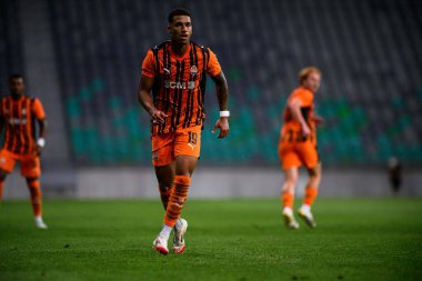 LJUBLJANA, SLOVENIA - 10 Temmuz 2025: Kaua Elias Nogueira - UEFA Avrupa Ligi FC Shakhtar Donetsk, Stadion Stozice 'de İlves' e karşı.