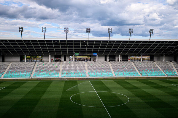 Любляна, Словения - 10 июля 2025 года: Матч Лиги Европы УЕФА "Шахтер" - "Ильвес" на стадионе "Стожице".