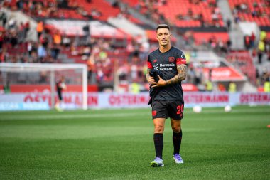 LEVERKUSEN, GERMANY - 5 AĞUSTOS, 2025: Alejandro Grimaldo - Bayer 04 Leverkusen Pisa SC 'ye karşı.