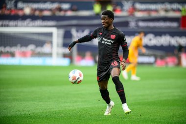 LEVERKUSEN, GERMANY - 5 AĞUSTOS, 2025: Axel Bape - Bayer 04 Leverkusen, Pisa SC 'ye karşı.