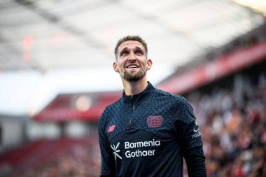 LEVERKUSEN, GERMANY - 5 AĞUSTOS, 2025: Robert Andrich - Bayer 04 Leverkusen Pisa SC 'ye karşı.