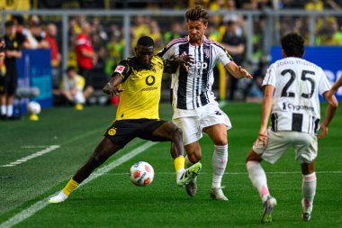 DORTMUND, GERMANY - 10 AĞUSTOS, 2025: Serhou Guirassy - Sezon öncesi maç SiGNAL IDUNA PARK 'ta Borussia Dortmund Juventus' a karşı.