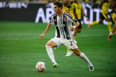 DORTMUND, GERMANY - 10 AĞUSTOS, 2025: Fabio Miretti - Sezon öncesi maç Borussia Dortmund - SIGNAL IDUNA PARK 'ta Juventus' a karşı.